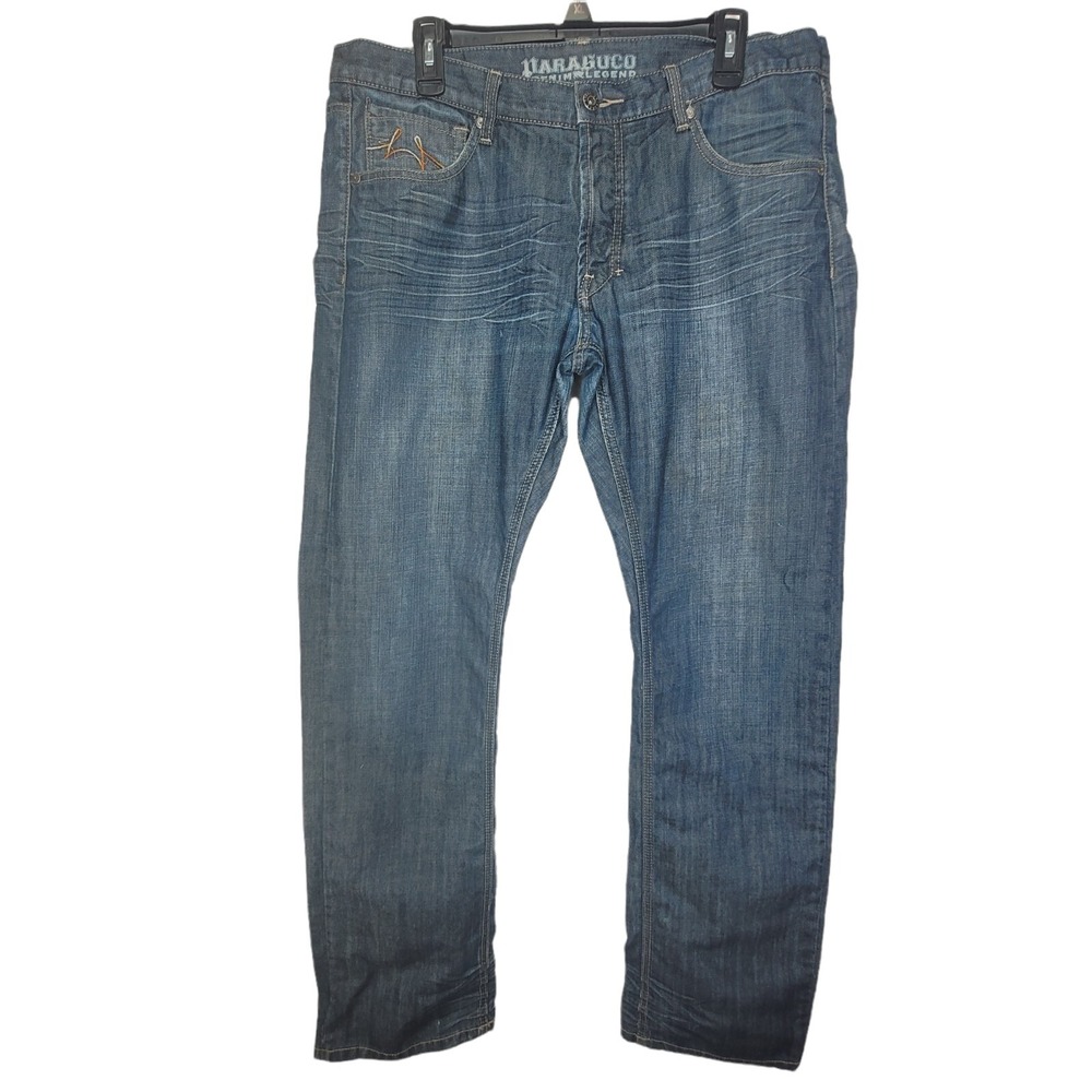 Parasuco Jeans Men's‎ Size 36x32 Medium Wash Denim Straight Leg Multiple Pockets